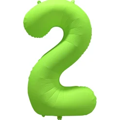 Cijfer ballon Neon Groen 86cm