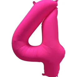 Cijfer ballon Neon Roze 86cm