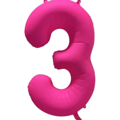 Cijfer ballon Neon Roze 86cm