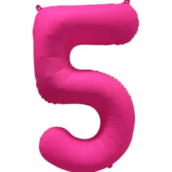 Cijfer ballon Neon Roze 86cm