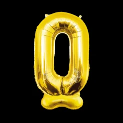 Cijfer Ballon op voet Goud 150cm