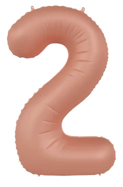 Cijfer ballon Vintage Rose 86cm