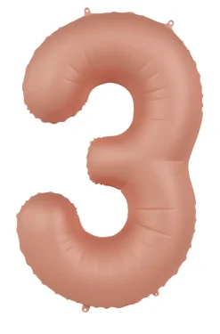 Cijfer ballon Vintage Rose 86cm
