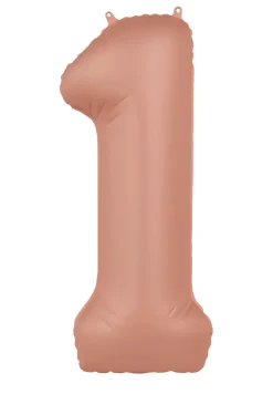 Cijfer ballon Vintage Rose 86cm