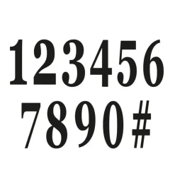 Cijfer Stickers 14cm - set van 12