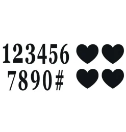 Cijfer Stickers 7.5cmcm - set van 16