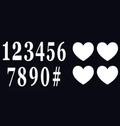 Cijfer Stickers 7.5cmcm - set van 16