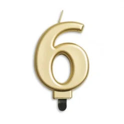 Cijferkaars goud metalic nummer 6