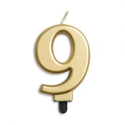 Cijferkaars goud metalic nummer 9