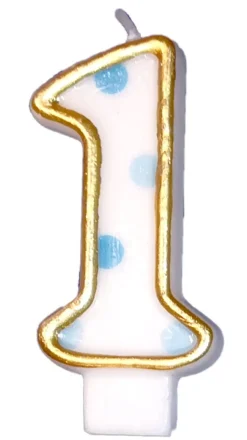 Cijferkaarsen Dots Blauw