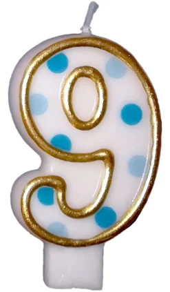 Cijferkaarsen Dots Blauw