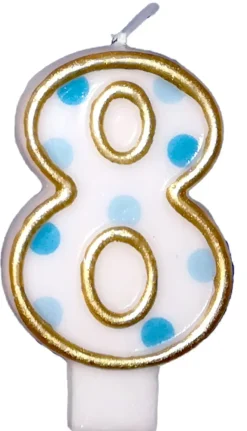 Cijferkaarsen Dots Blauw