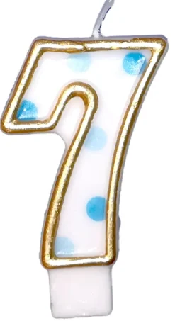Cijferkaarsen Dots Blauw