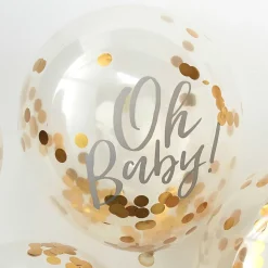 Confetti ballonnen Oh Baby 5st