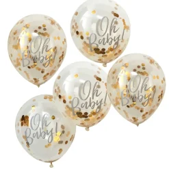 Confetti ballonnen Oh Baby 5st