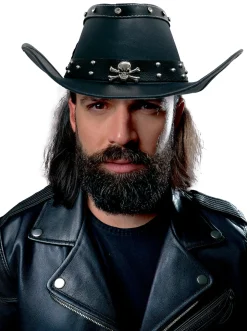 Cowboyhoed Biker Skull