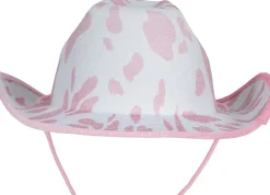 Cowboyhoed velvet koeienprint Roze