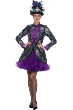 Damesjas Jacquard luxe paars