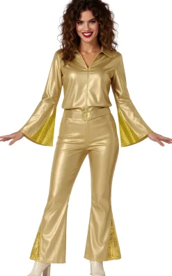Dameskostuum Disco Goldy