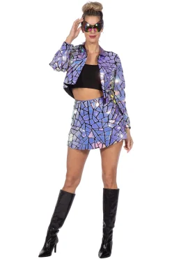 Dames Outfit Holografische Spiegels