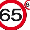 Decoratie set verkeersbord Leeftijden