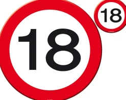 Decoratie set verkeersbord Leeftijden