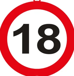 Decoratie verkeersbord Leeftijd 47cm