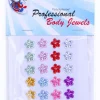 Decoratiestickers 24 bloemetjes 10 mm ass kleuren op kaart