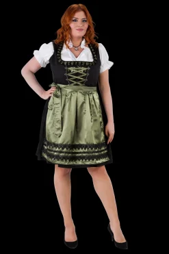 Dirndl Hertjes zwart/groen