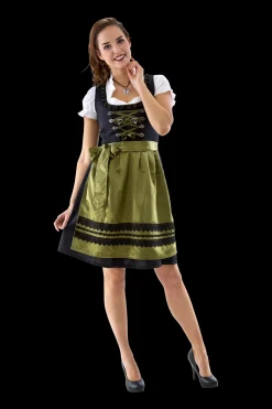 Dirndl Hertjes zwart/groen
