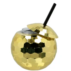 Discobal beker met rietje