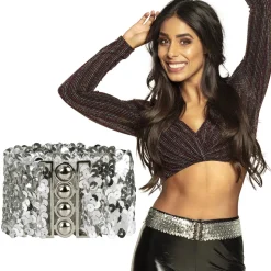 Disco riem pailletten
