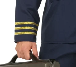 Donkerblauw piloten kostuum voor heren