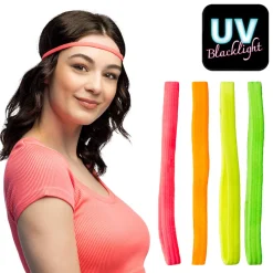 Elastieke haarbandjes neon 4st
