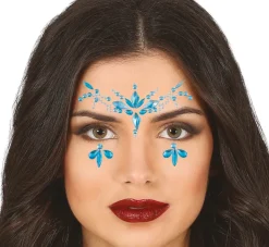 Face en nail jewels blue