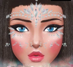 Face en nail jewels zilver