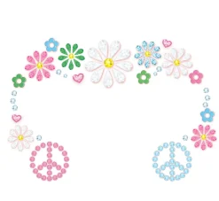 Face jewels Hippie Peace