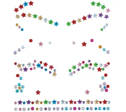 Face jewels Stars Eyes Multi