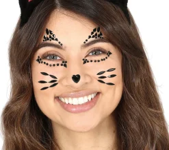 Face jewels Zwarte Kat