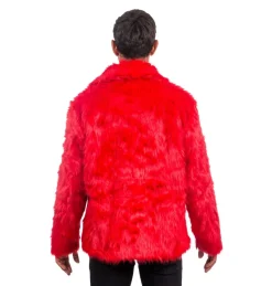 Fluffy Faux Fur Jas unisex model