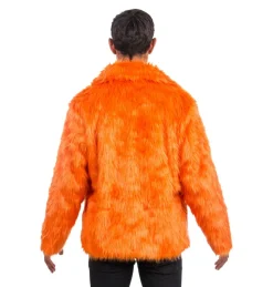 Fluffy Faux Fur Jas unisex model