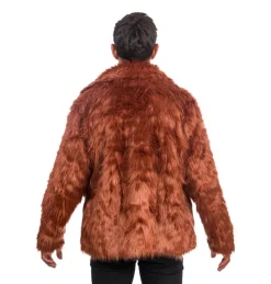 Fluffy Faux Fur Jas unisex model