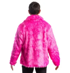Fluffy Faux Fur Jas unisex model