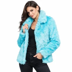 Fluffy Faux Fur Jas unisex model