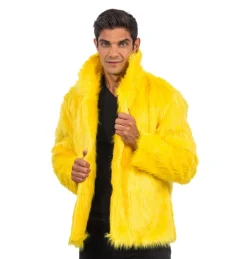 Fluffy Faux Fur Jas unisex model