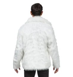 Fluffy Faux Fur Jas unisex model