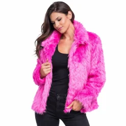 Fluffy Faux Fur Jas unisex model