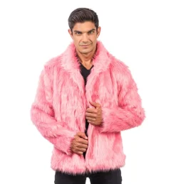 Fluffy Faux Fur Jas unisex model