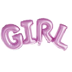Folie ballon boy - girl blauw - roze