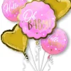 Folieballon Bouquet Pink Baby Girl